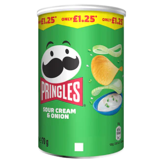 12 x Pringles Sour Cream & Onion - 70Gm - Image 3