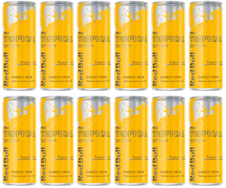 12 x Red Bull Energy Drink Editions Tropical 250Ml
