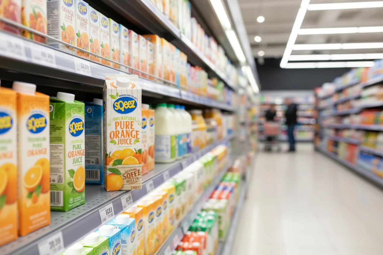 12 x Sqeez Pure Orange Juice 1 Litre - Image 2