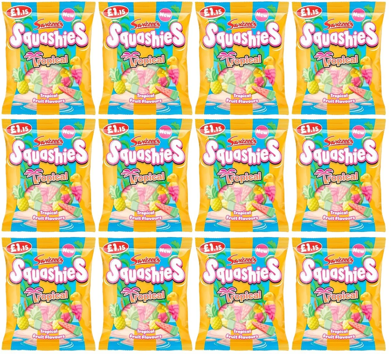 12 x Squashies Tropical - 110GM