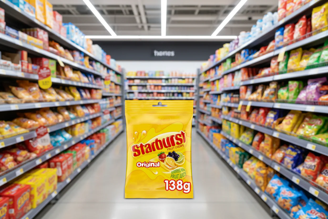 12 x Starburst Vegan Chewy Sweets Fruit Flavoured Pouch Bag 138G - Image 2