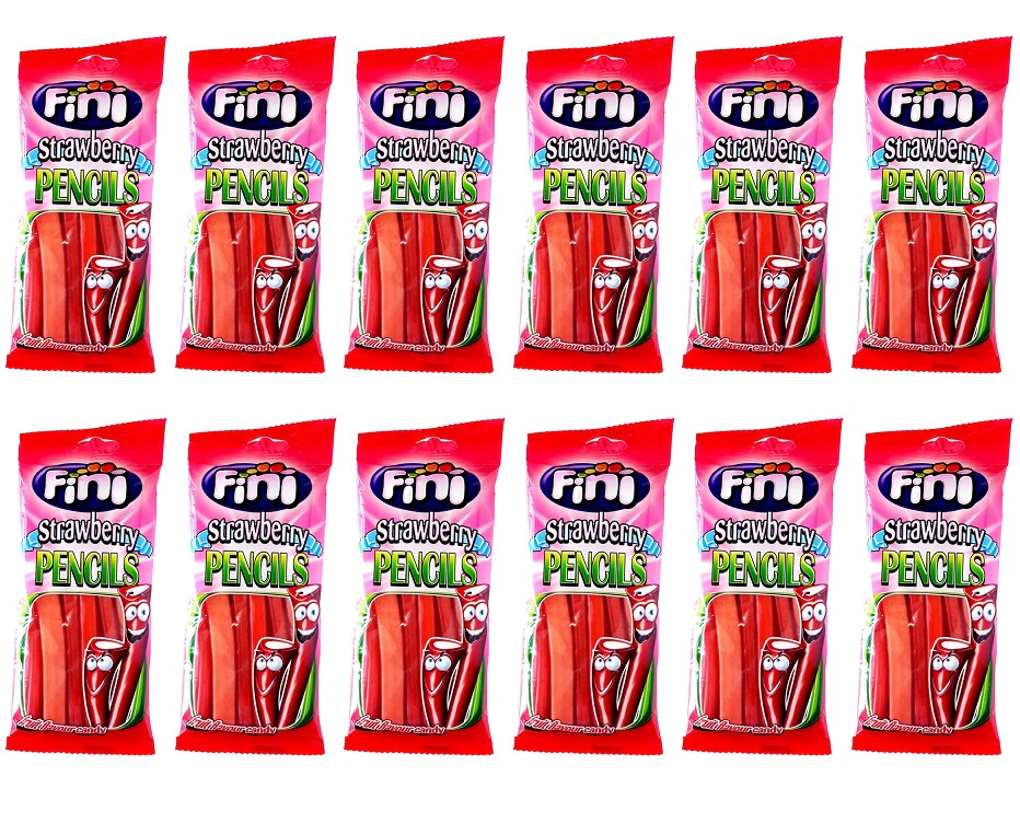 12 x Strawberry Pencils Bags