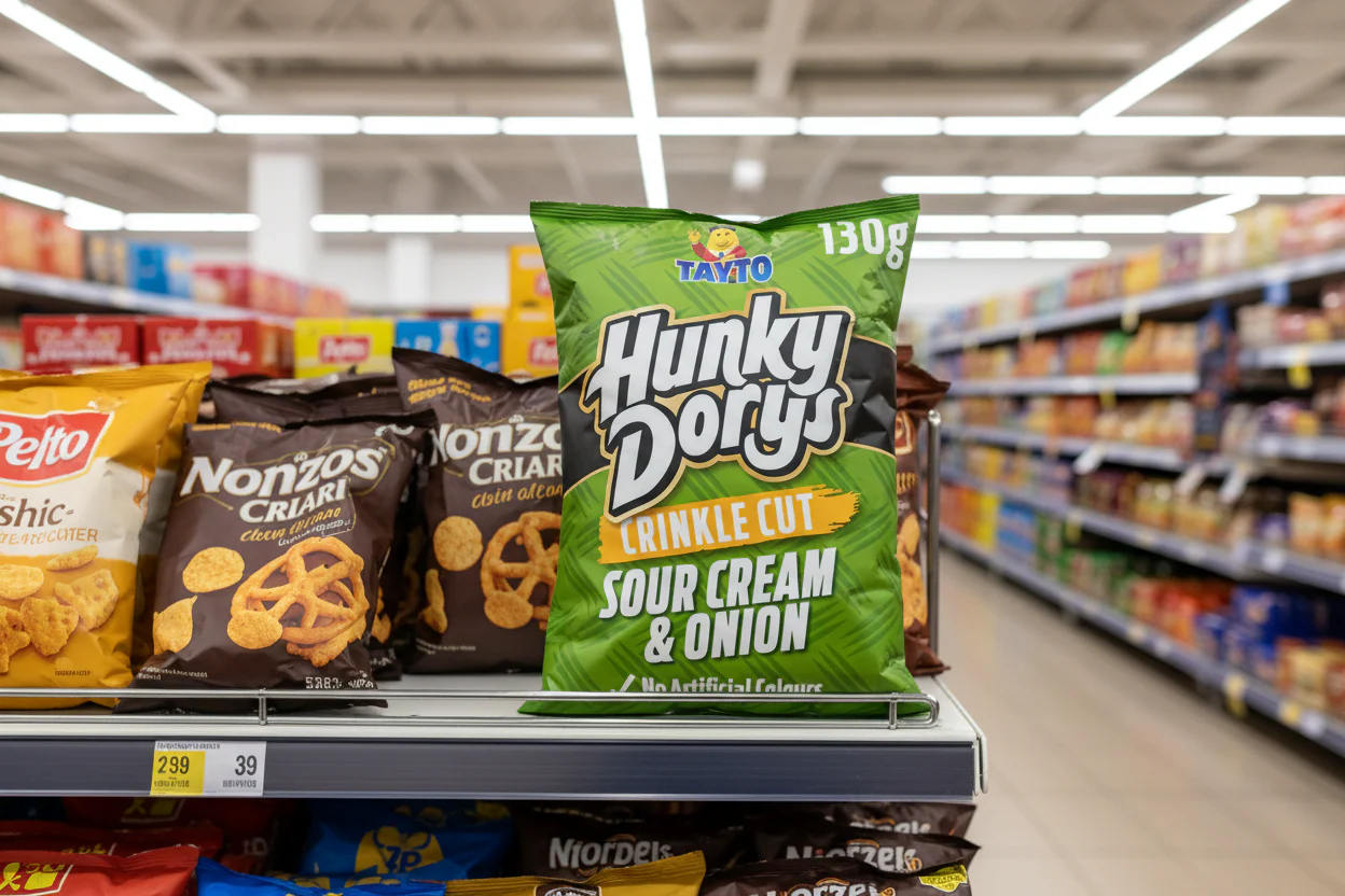 12 x Tayto Hunky Dory Sour Cream & Onion 130G - Image 2