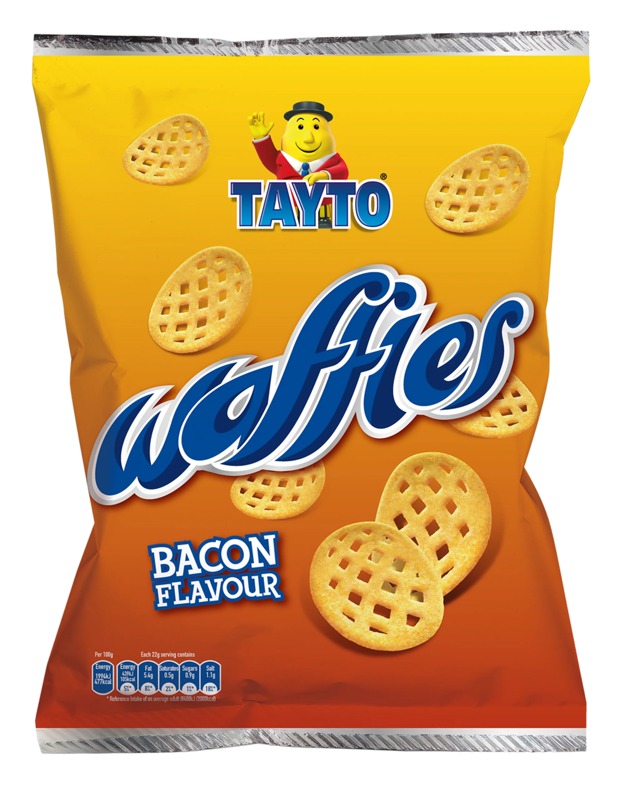 12 x Tayto Waffles Bacon Flavour 100G - Image 3