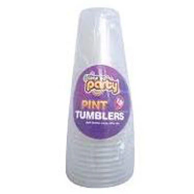 12 x Time To Party Plastic Pint Tumblers 12 Pack - Image 3