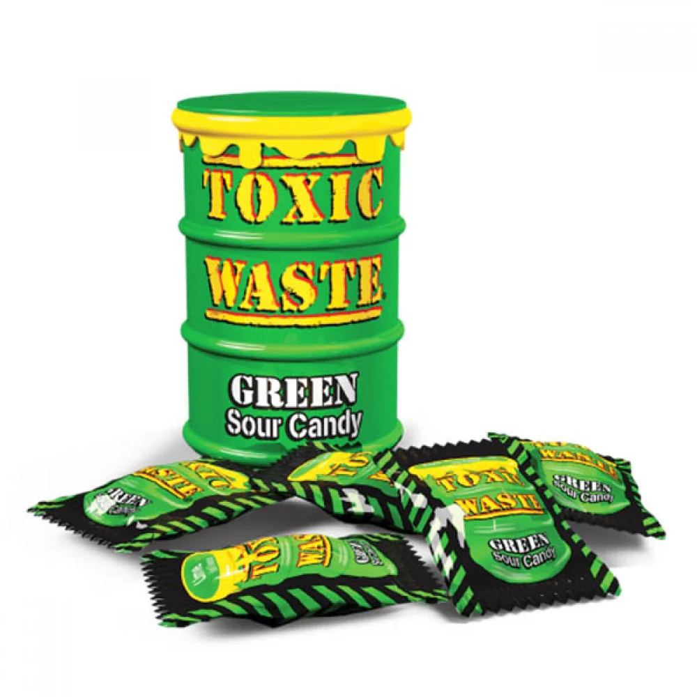 12 x Toxic Waste - Green Sour Candy 42Gm - Image 3