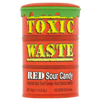 12 x Toxic Waste - Red Sour Candy 42Gm - Image 3