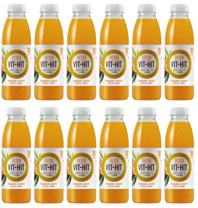 12 x Vit Hit Mandarin Orange Detox 500Ml