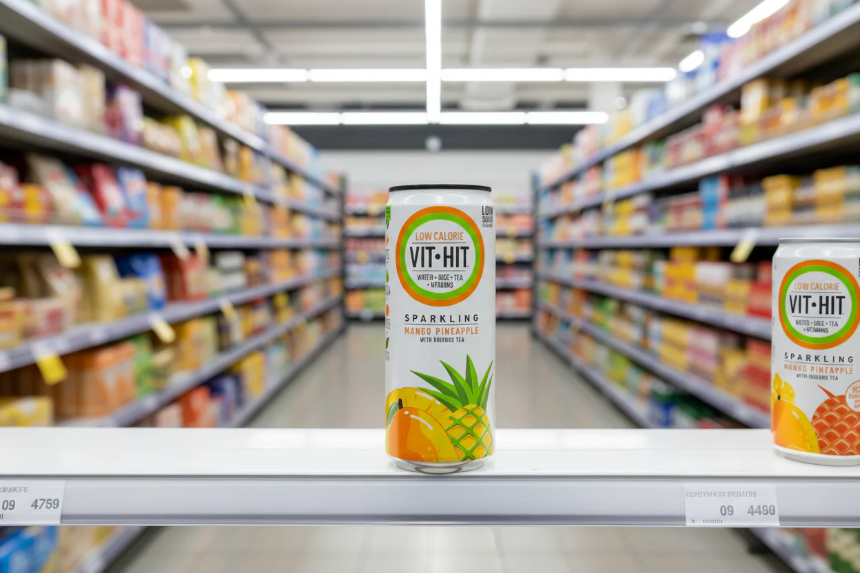 12 x Vit Hit Sparkling Mango & Pineapple With Rooibos Tea 330Ml - Image 2