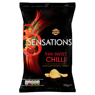 12 x Walkers Sensations Thai Sweet Chilli Crisps 150Gm - Image 3