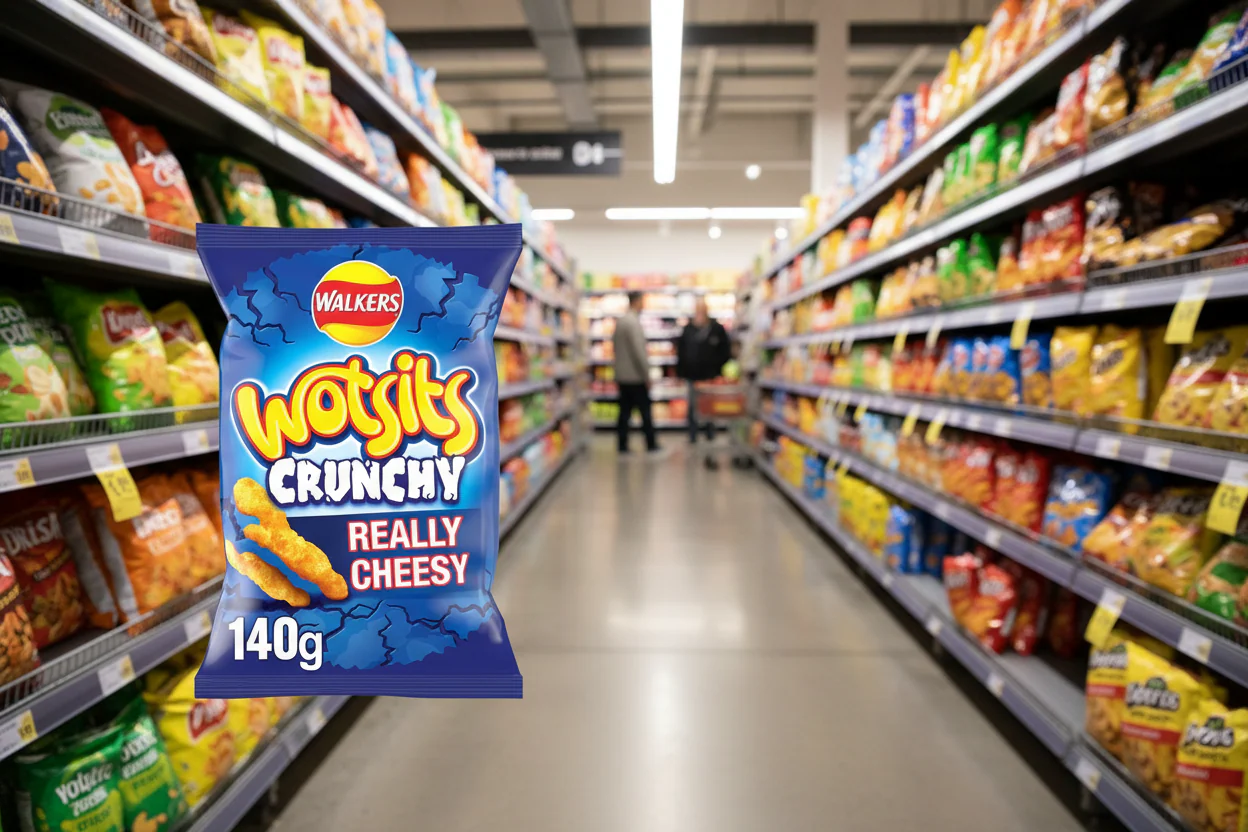 12 x Walkers Wotsits Crunchy Really Cheesy Snacks Crisps 140G - Image 2