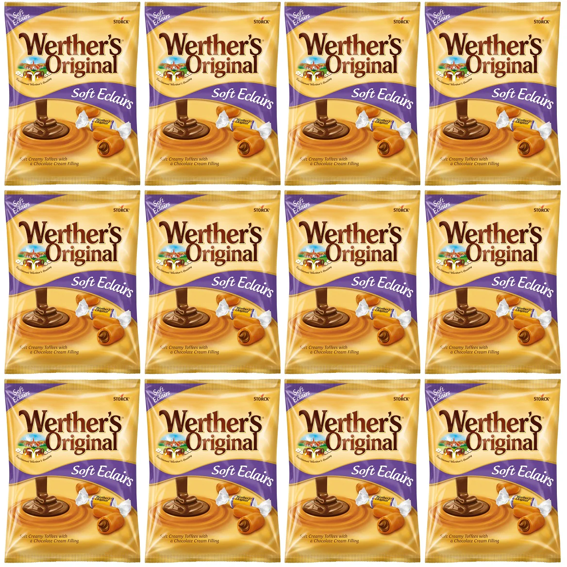 12 x Werthers Soft Eclair Bag - 100Gm