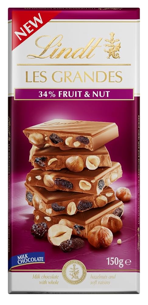 13 x Lindt Les Grandes Fruit & Nut - 150GM - Image 3