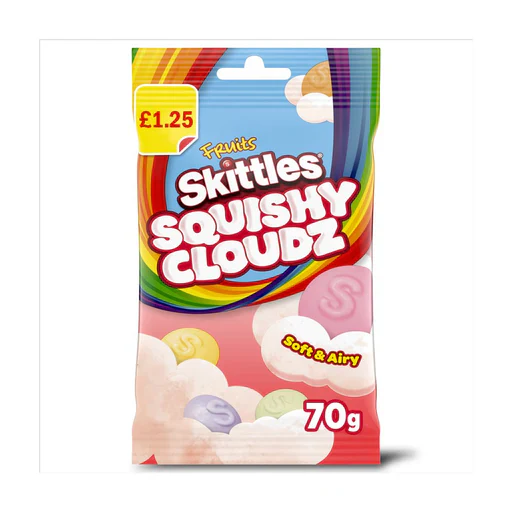 14 x Skittles Fruit Squishy Cloudz Treat Bag - 70GM - Image 3