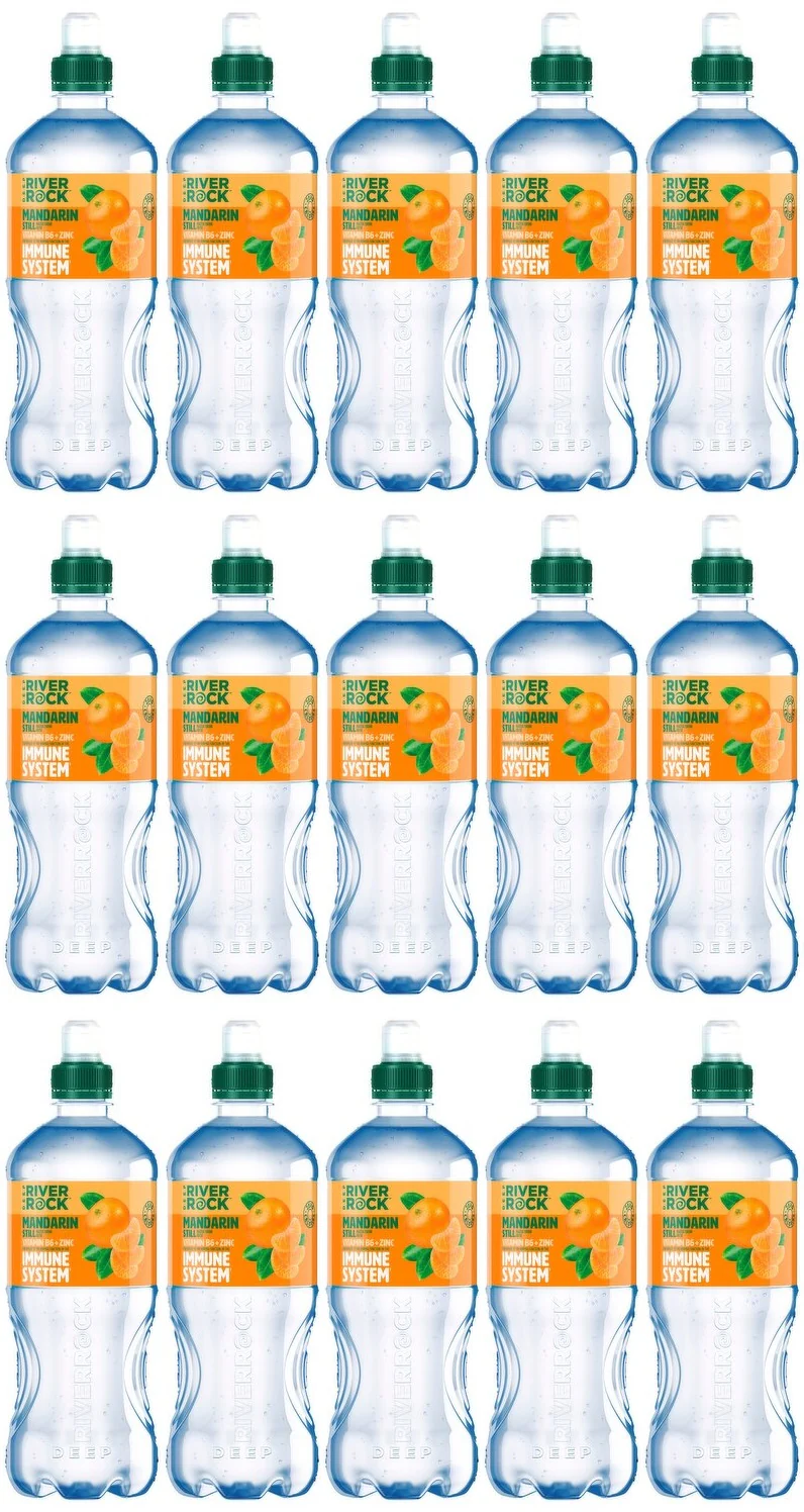 15 x Deep Riverrock Mandarin Still Water Drink 750Ml