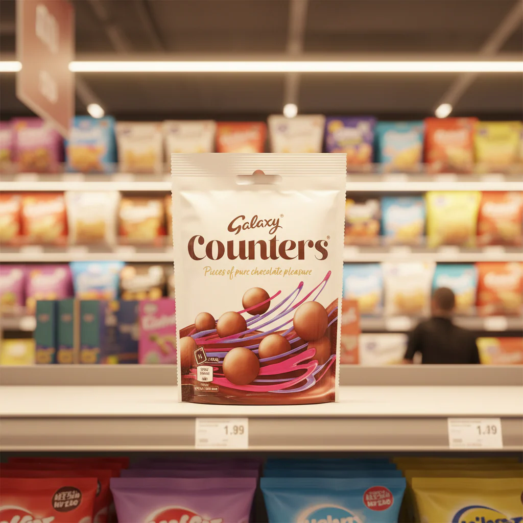 15 x Galaxy Counters Milk Chocolate Buttons Pouch Bag 122G - Image 2
