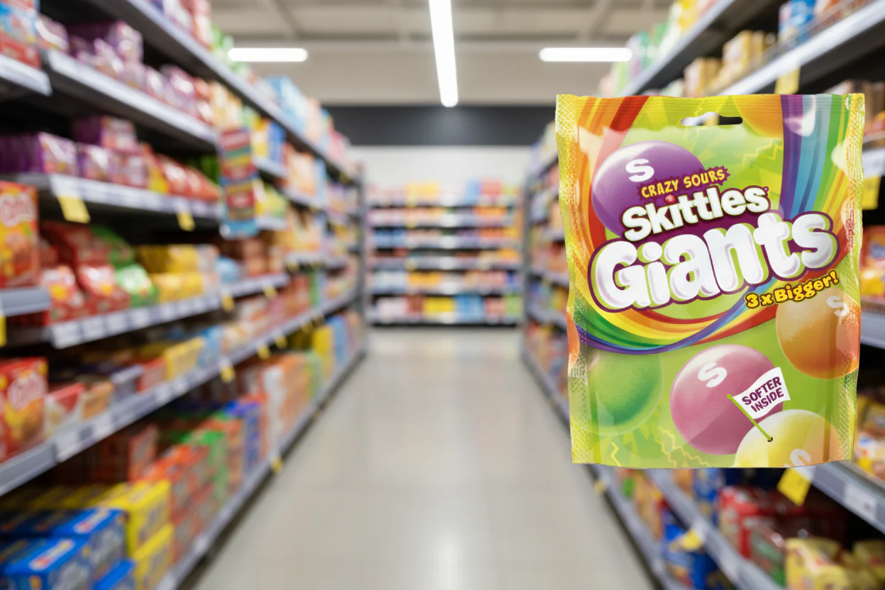 15 X Skittles Giants Sours Pouch 132G - Image 2