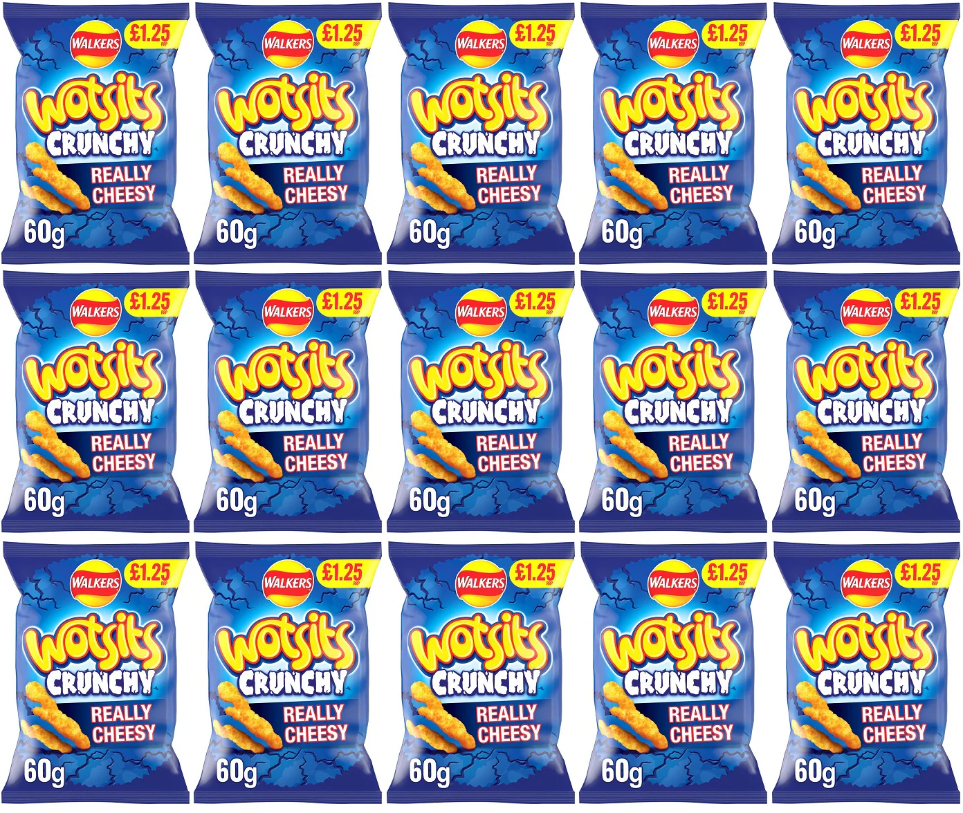 15 x Wotsits Crunchy Cheese - 60GM