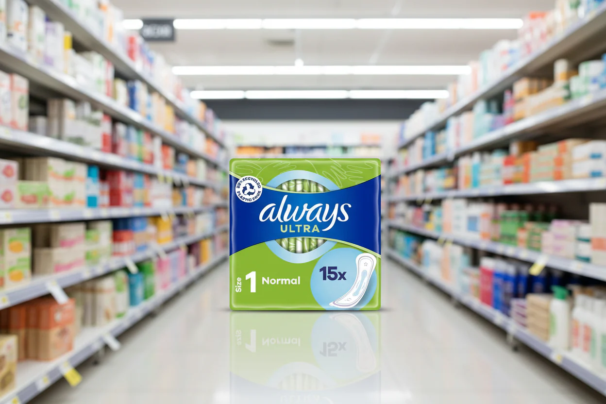 16 x Always Ultra Day Sanitary Towels Normal (Size 1)  15 Pads - Image 2