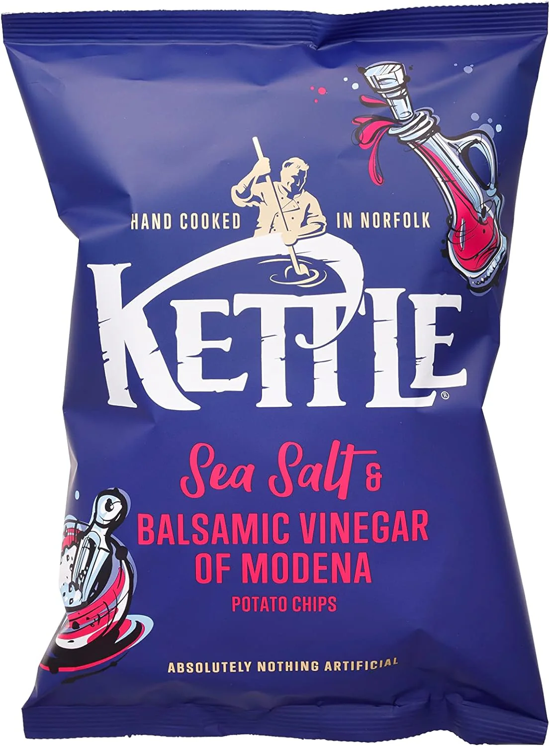 16 x Kettle Sea Salt & Balsamic Vinegar Potato Chips 130G - Image 3