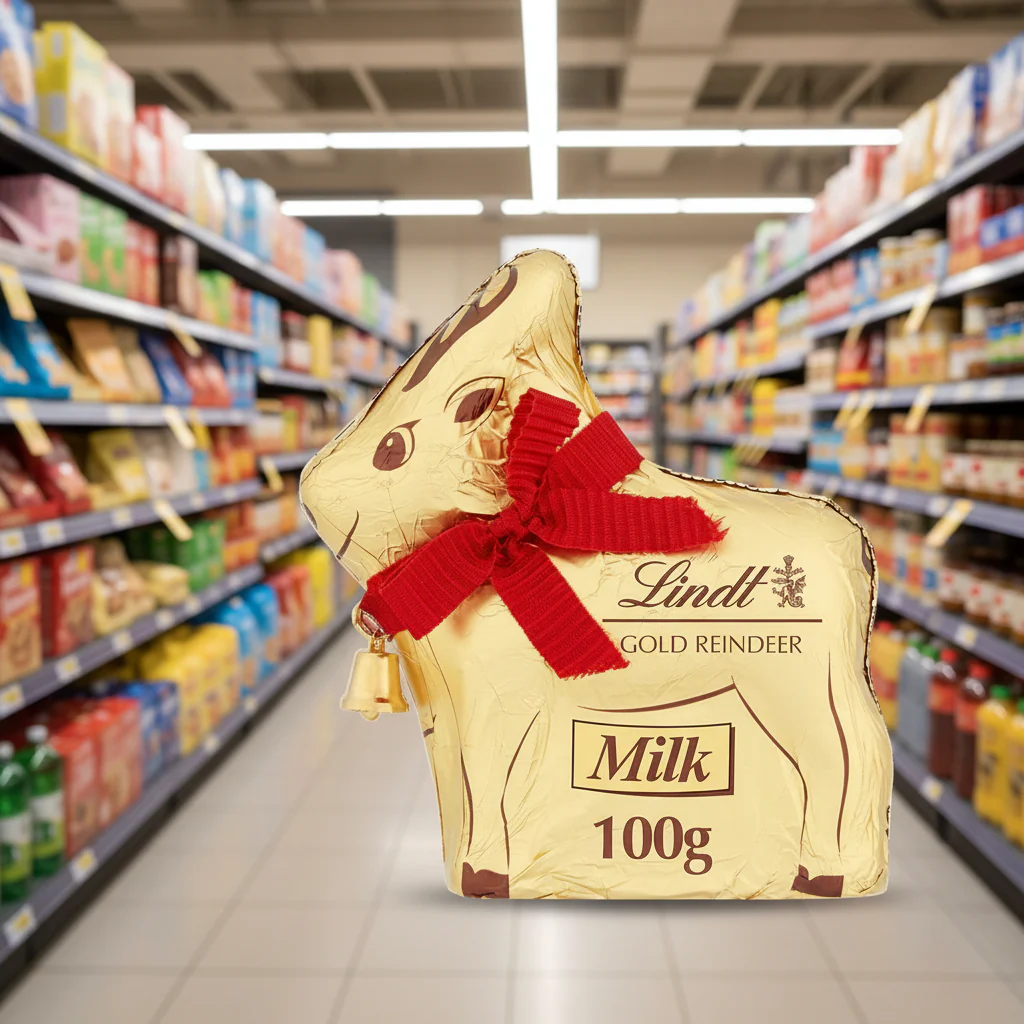 16 x Lindt Gold Reindeer - 100GM - Image 2
