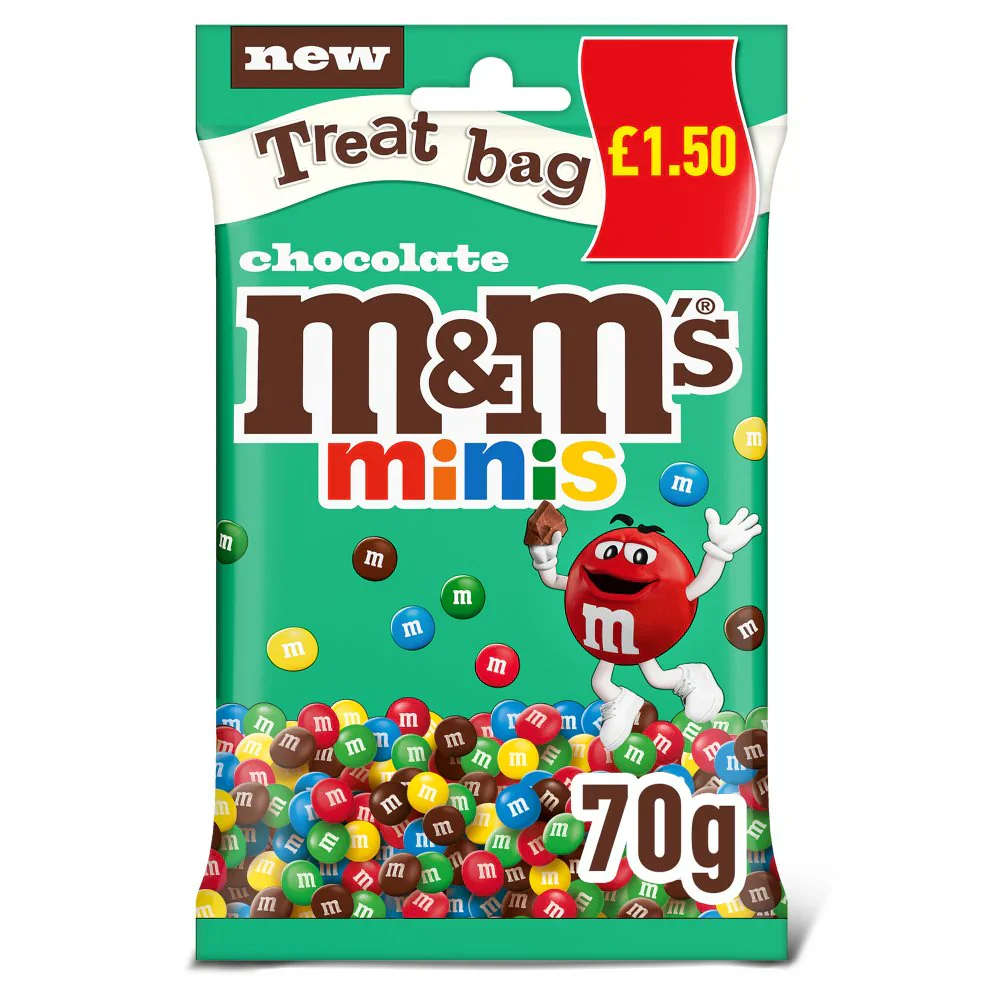 16 x M&m's Chocolate Minis Treat Bag - 70GM - Image 3