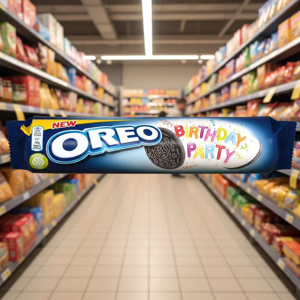 16 x Oreo Birthday Party Sandwich Biscuits 154G - Image 2
