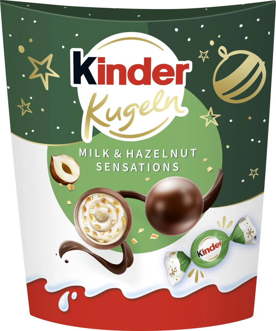 17 x Kinder Xmas Choco Balls Milk & Hazelnut Sensations - 90GM - Image 3