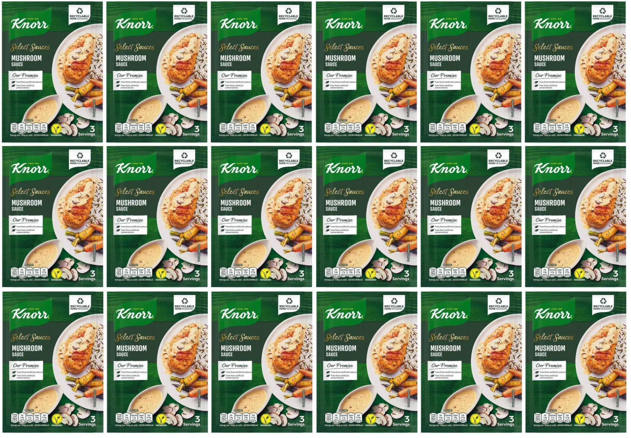 18 x Knorr Select Sauces Mushroom Sauce 40G