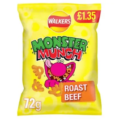 18 x Monster Munch Roast Beef - 72GM - Image 3