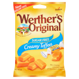 18 x Werthers Original Sugar Free Chewy Toffee Bag 80Gm - Image 3