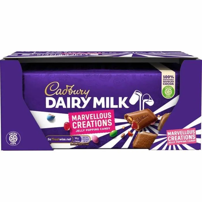19 x Cadbury Marvelous Creations Popping Candy Large Bar - 160GM