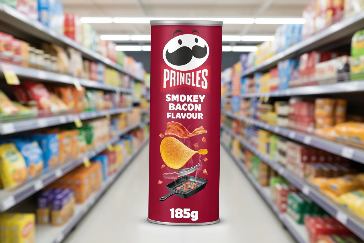 19 x Pringles Smokey Bacon Flavour Sharing Crisps 165G - Image 2