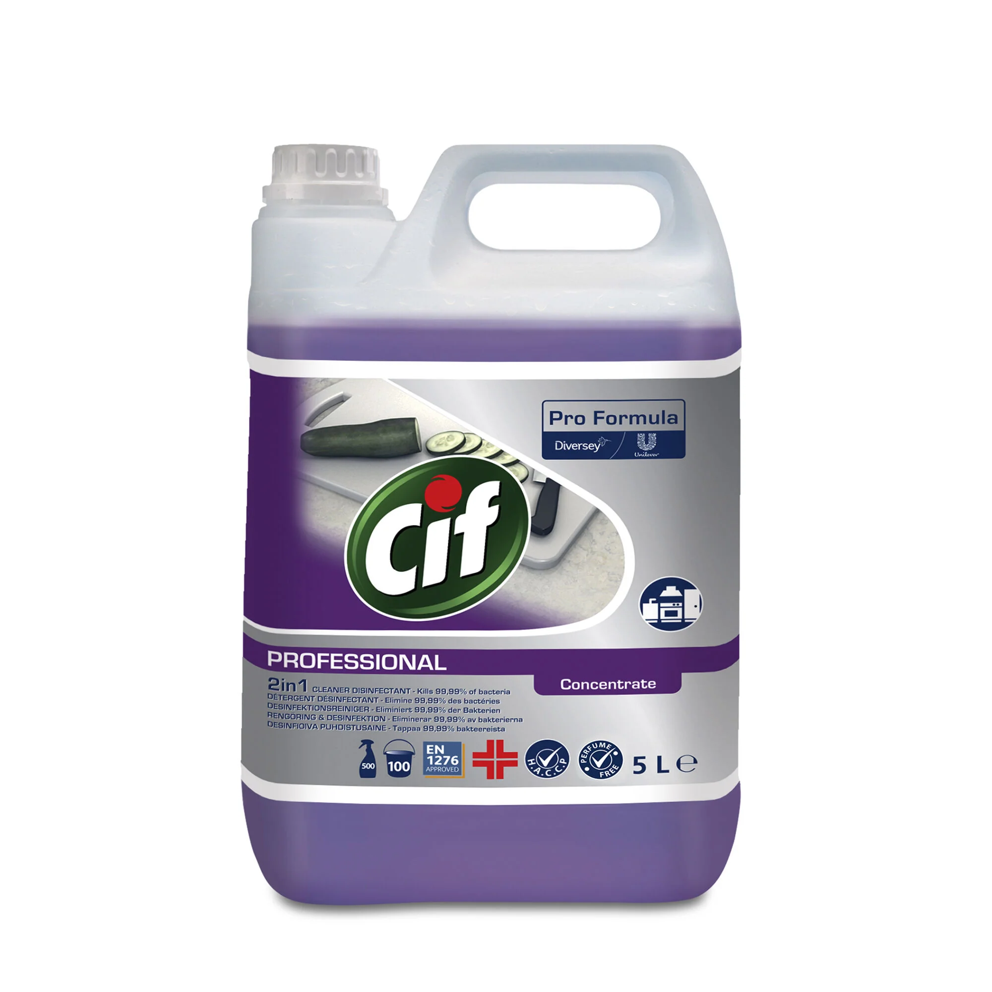 2 x Cif Professional 2 In1 Disinfectant Cleaner 5Lt X 2 - Image 3