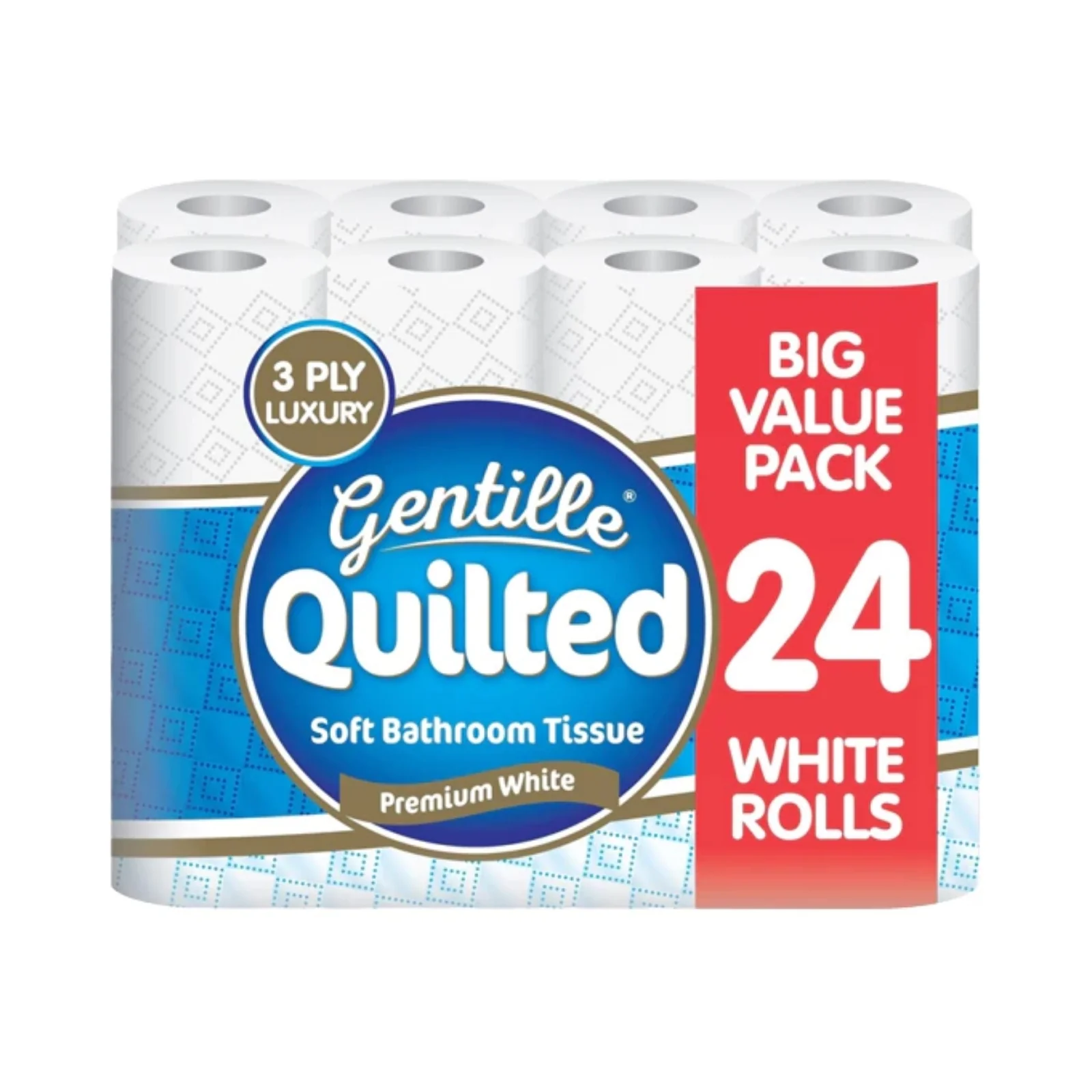 2 x Gentille 3Ply Toilet Tissue 24 Rolls - Image 3