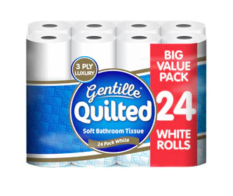 2 x Gentille Quilted White 24 Roll - Image 3