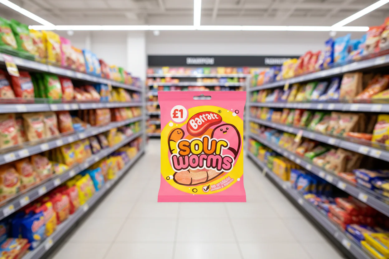 20 x Barratt Sour Worms 80G - Image 2