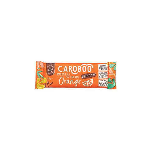 20 x Caroboo Orange Carob Choc Bar - 35g