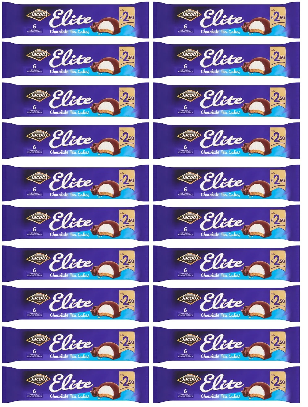 20 x Jacob's Elite Chocolate Tea Cakes 2.50