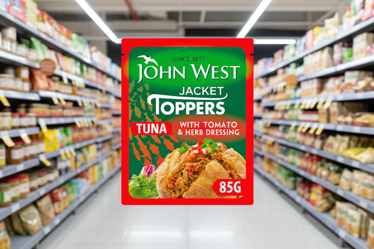 20 x John West Jacket Toppers Tuna With An Oven Dried Tomato & Herb Dressing 85G - Image 2