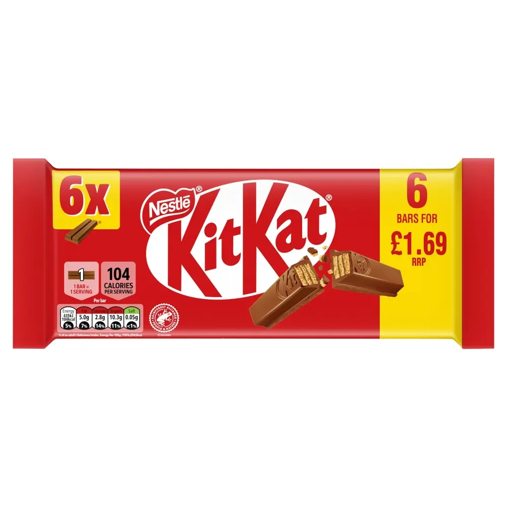 20 x Kitkat 2 Finger Orange 6pk - 124GM - Image 3