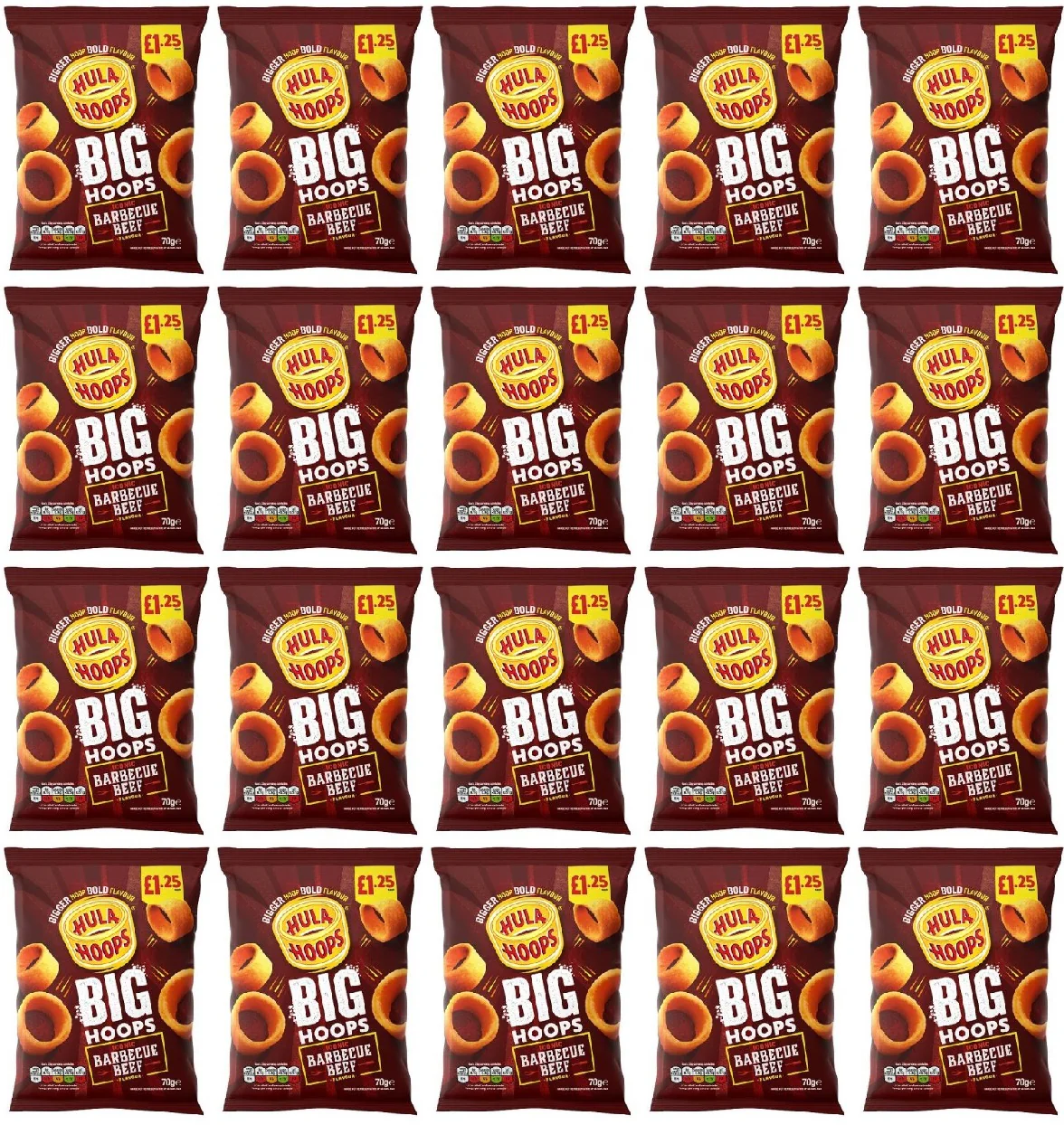 20 x Kp Big Hoops Bbq Beef - 70GM