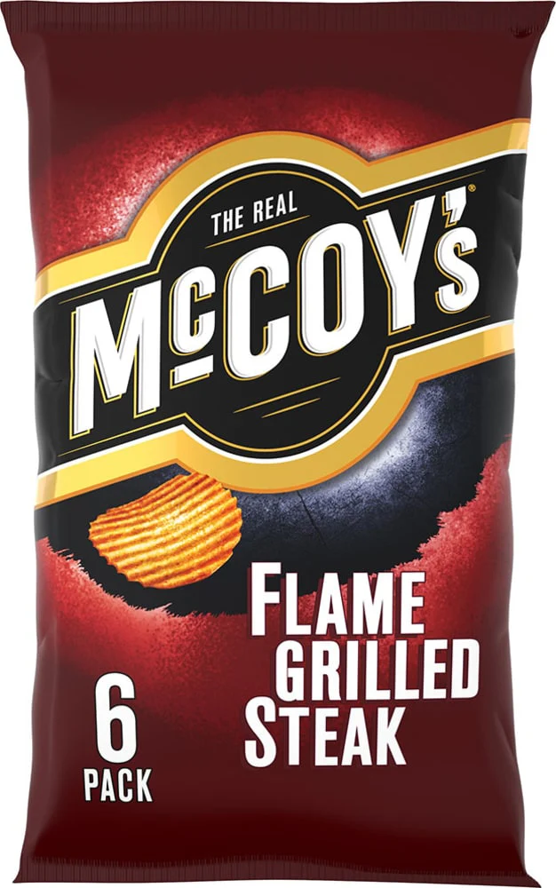 20 x Mccoys Flame Grilled Steak 6 Pack - 6X25GM