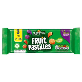 20 X Rowntrees Fruit Pastilles 3Pk Vegan 128G - Image 3