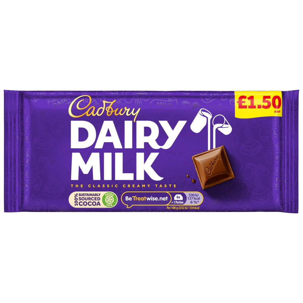 22 x Cadbury Made To Share Dairy Milk Bar - 95GM - Image 3