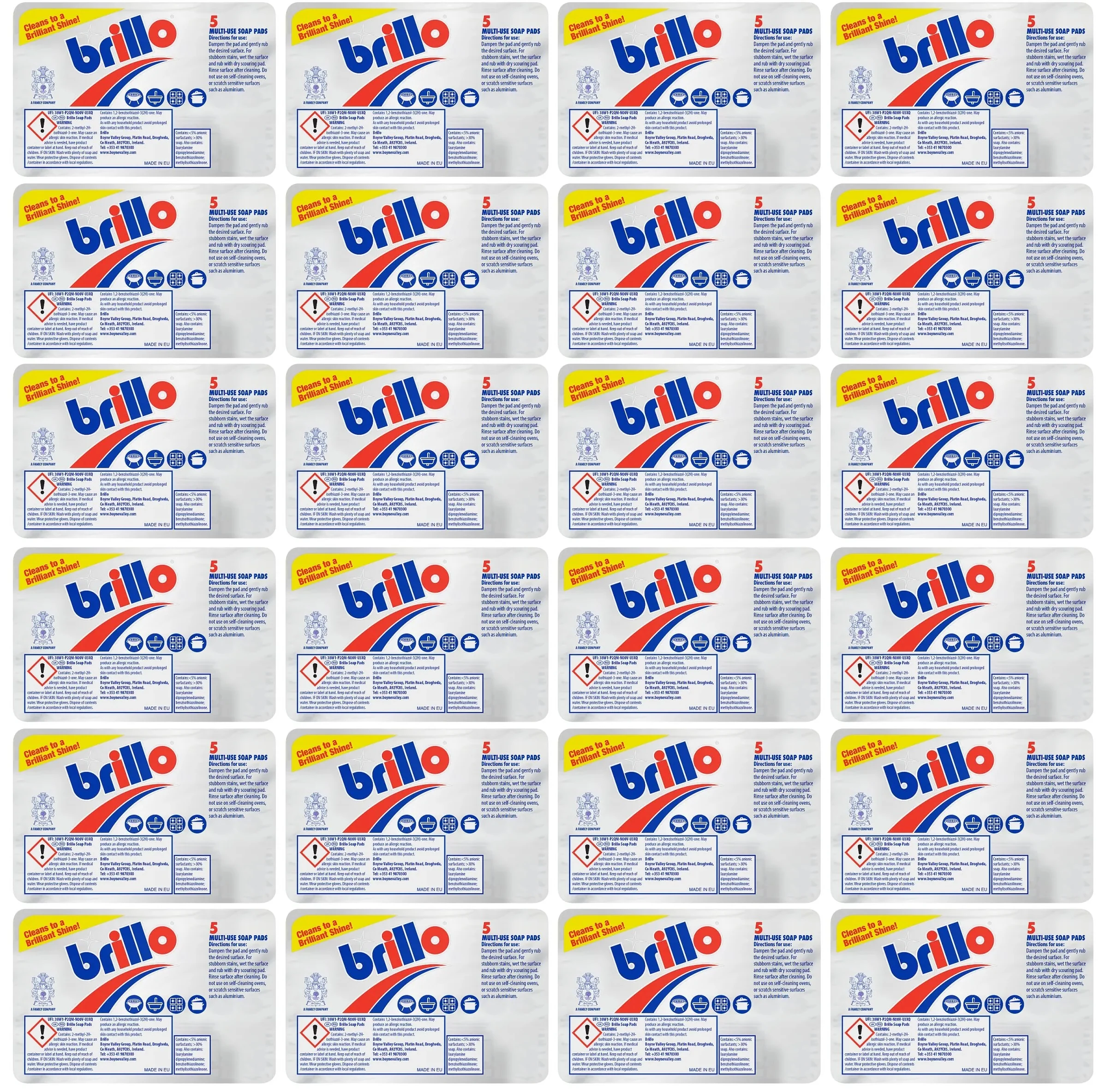24 x Brillo Soap Pads 5 Pack
