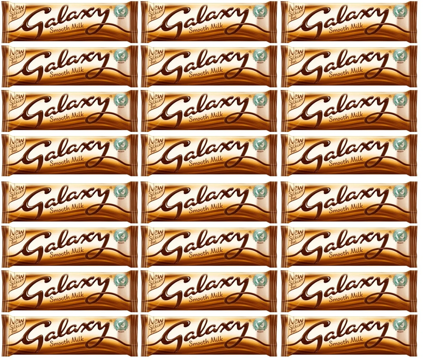 24 x Galaxy Smooth Milk Chocolate Snack Bar Vegetarian 42G