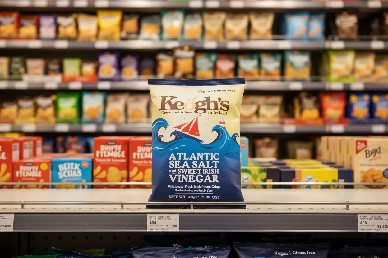 24 x Keogh's Atlantic Sea Salt And Sweet Irish Vinegar 45G - Image 2