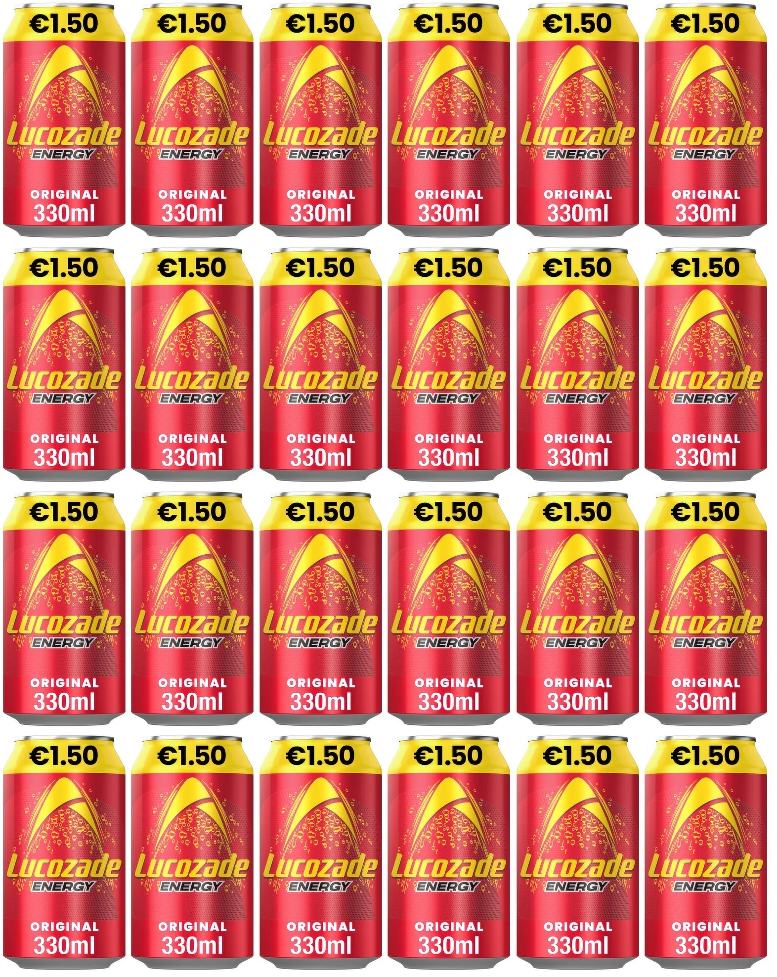 24 x Lucozade Energy Drink Original 330Ml