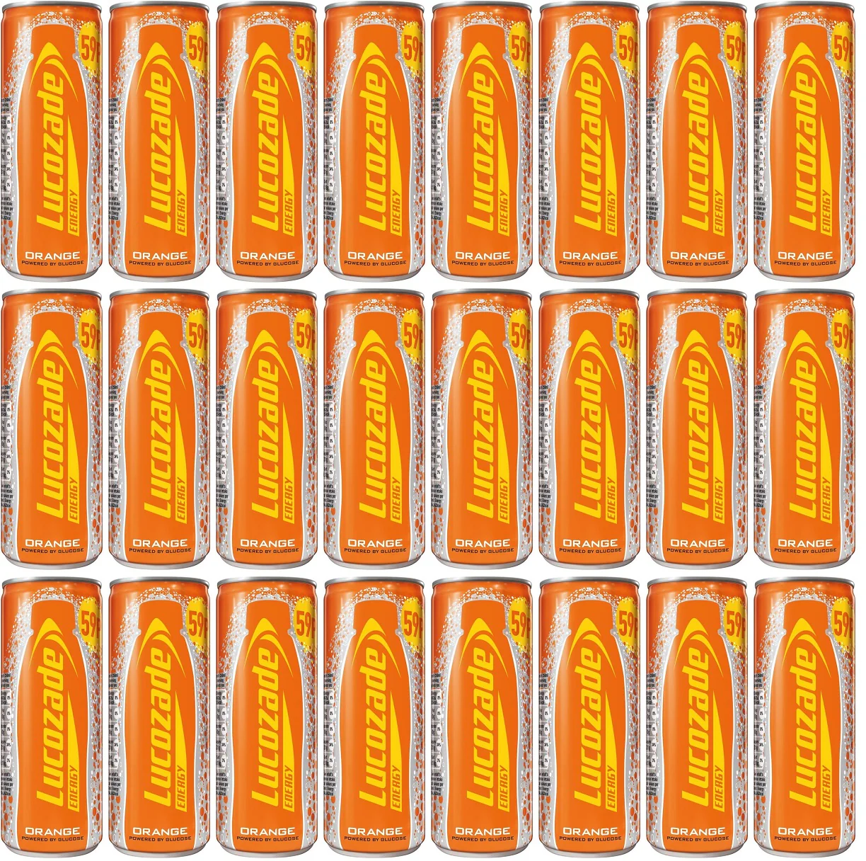 24 x Lucozade Energy Orange Can - 250ML